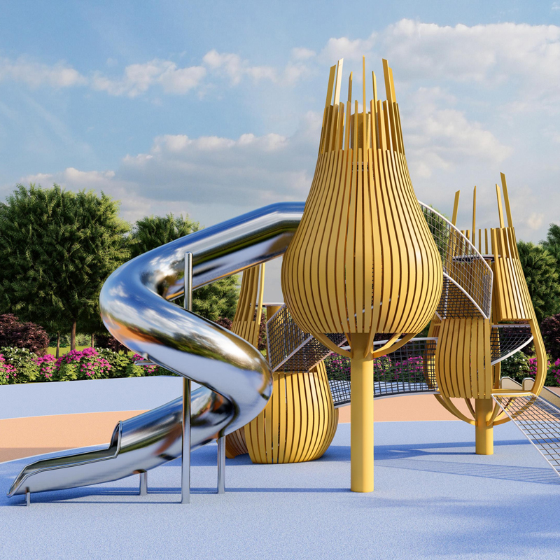 户外不锈钢滑梯