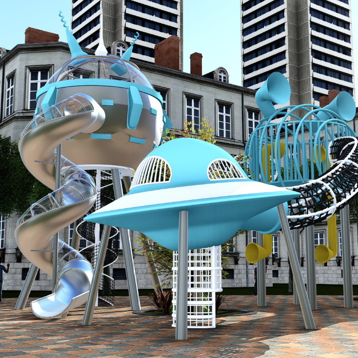 户外滑梯-飞碟主题