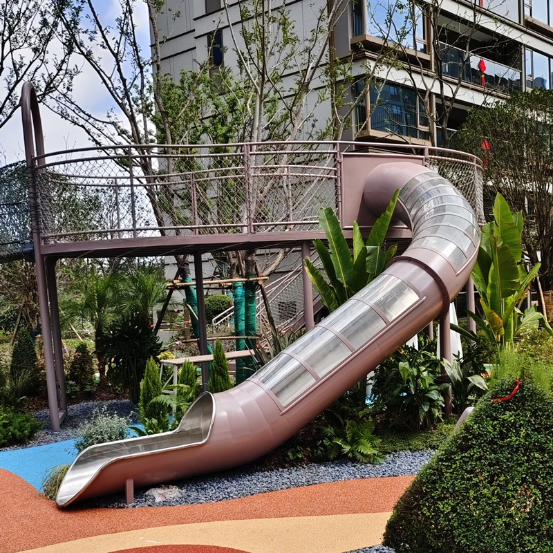 不锈钢滑梯-小区