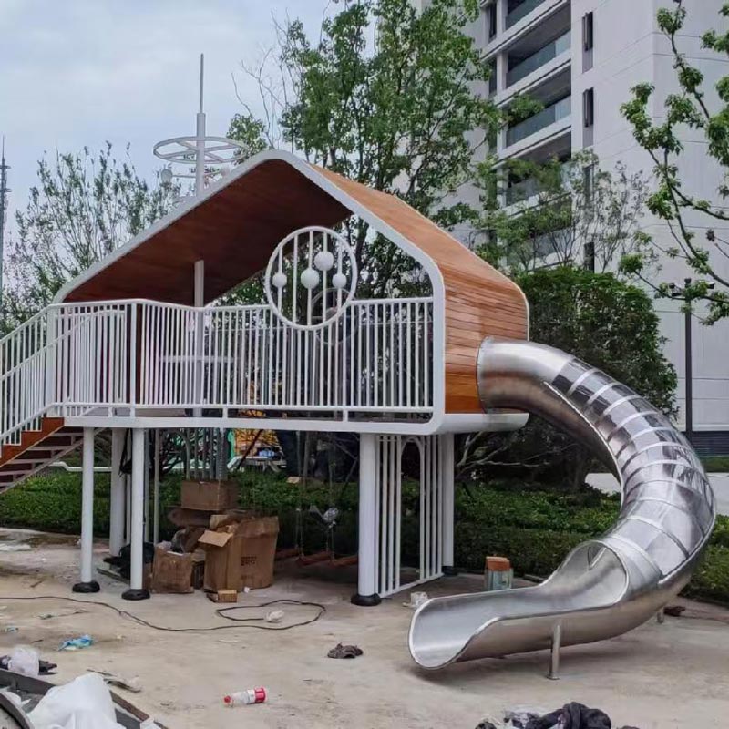 户外不锈钢滑梯设计